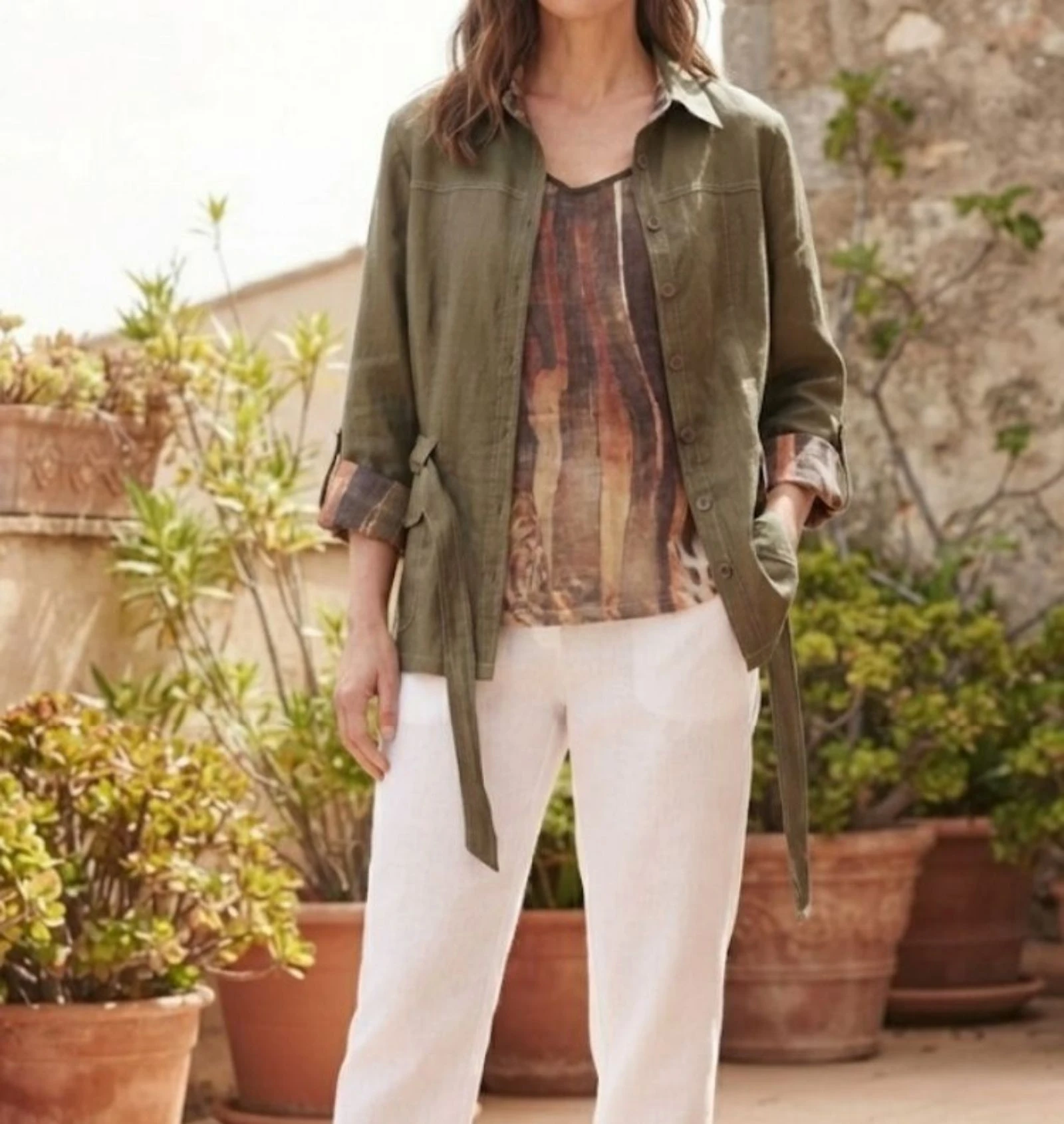 CHARELI 100% Lino Exclusivo T 40/42 Sin uso 
